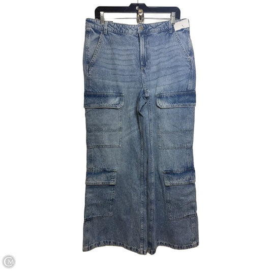 Relaxed Jeans Wide Leg By Divided In Blue Denim, Size: 10