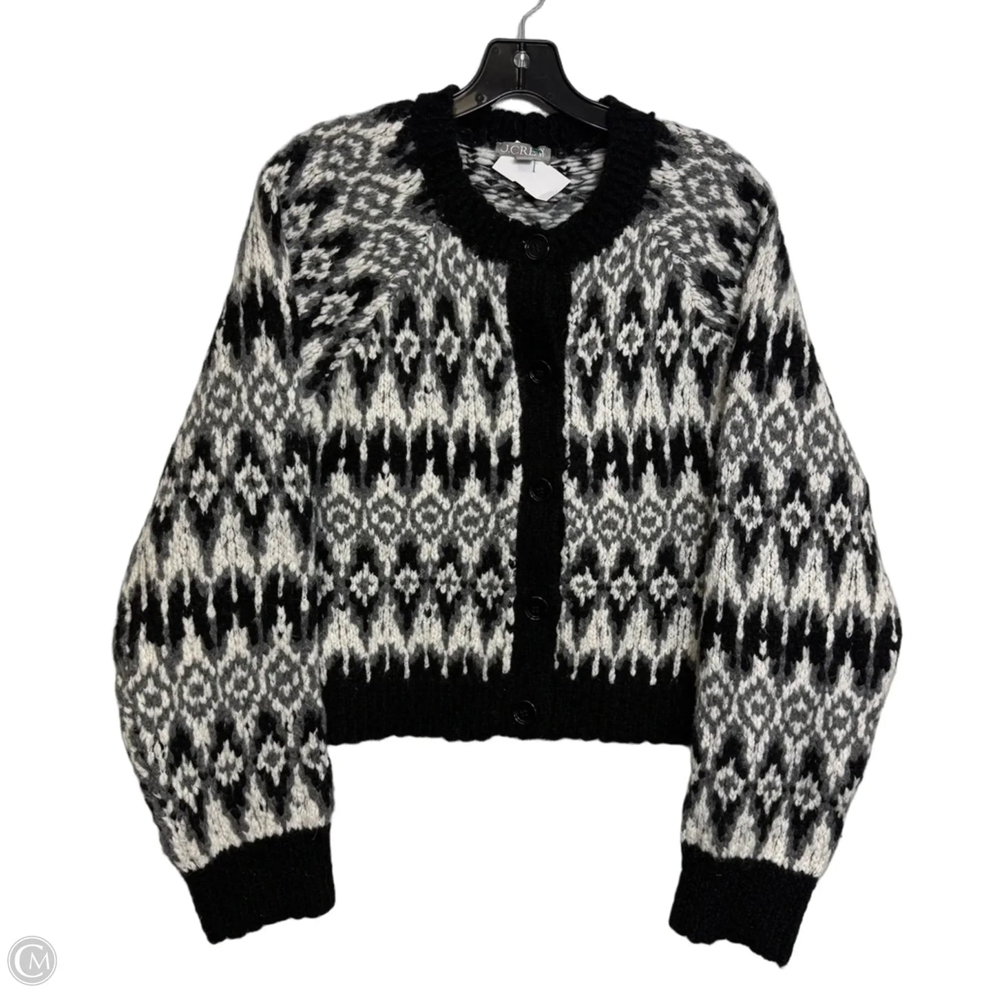 Cardigan By J. Crew In Black & White, Size: L