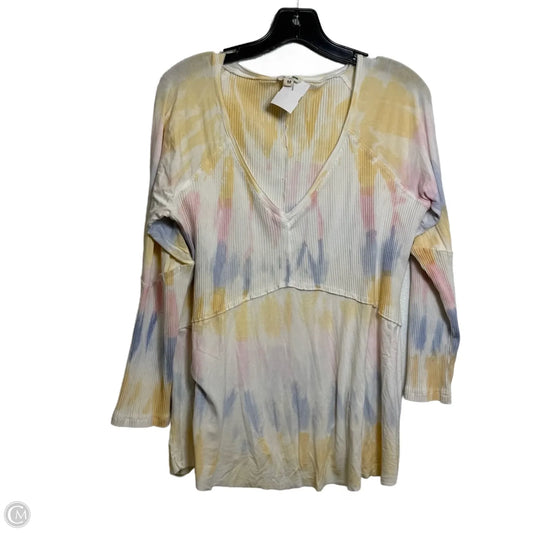 Top Long Sleeve By Pol In Tie Dye Print, Size: M