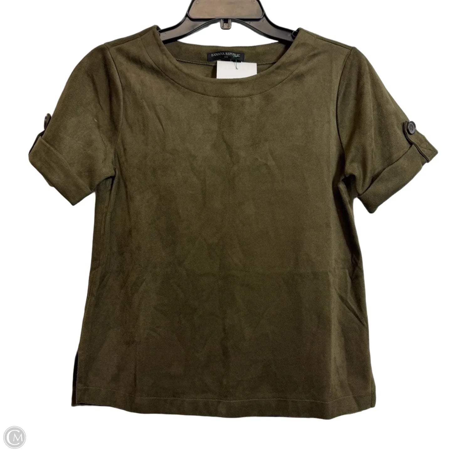 Top Short Sleeve Basic By Banana Republic In Green, Size: Xs