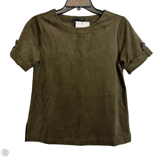 Top Short Sleeve Basic By Banana Republic In Green, Size: Xs