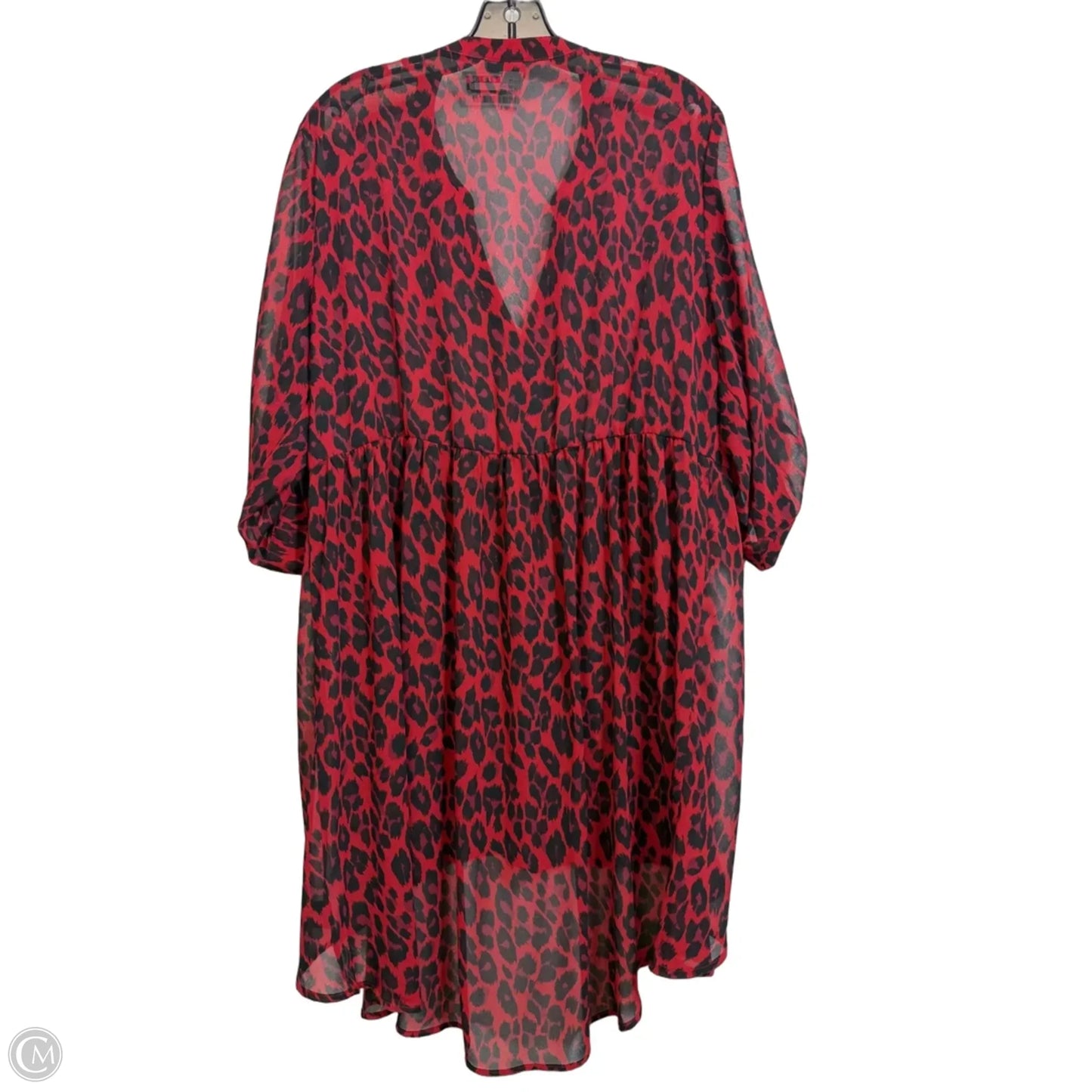 Top Long Sleeve By Torrid In Leopard Print, Size: 1x