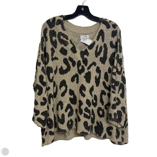 Sweater By Mudd In Leopard Print, Size: S