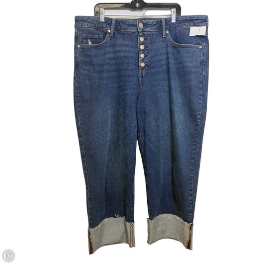 Jeans Boyfriend By Ava & Viv In Blue Denim, Size: 18