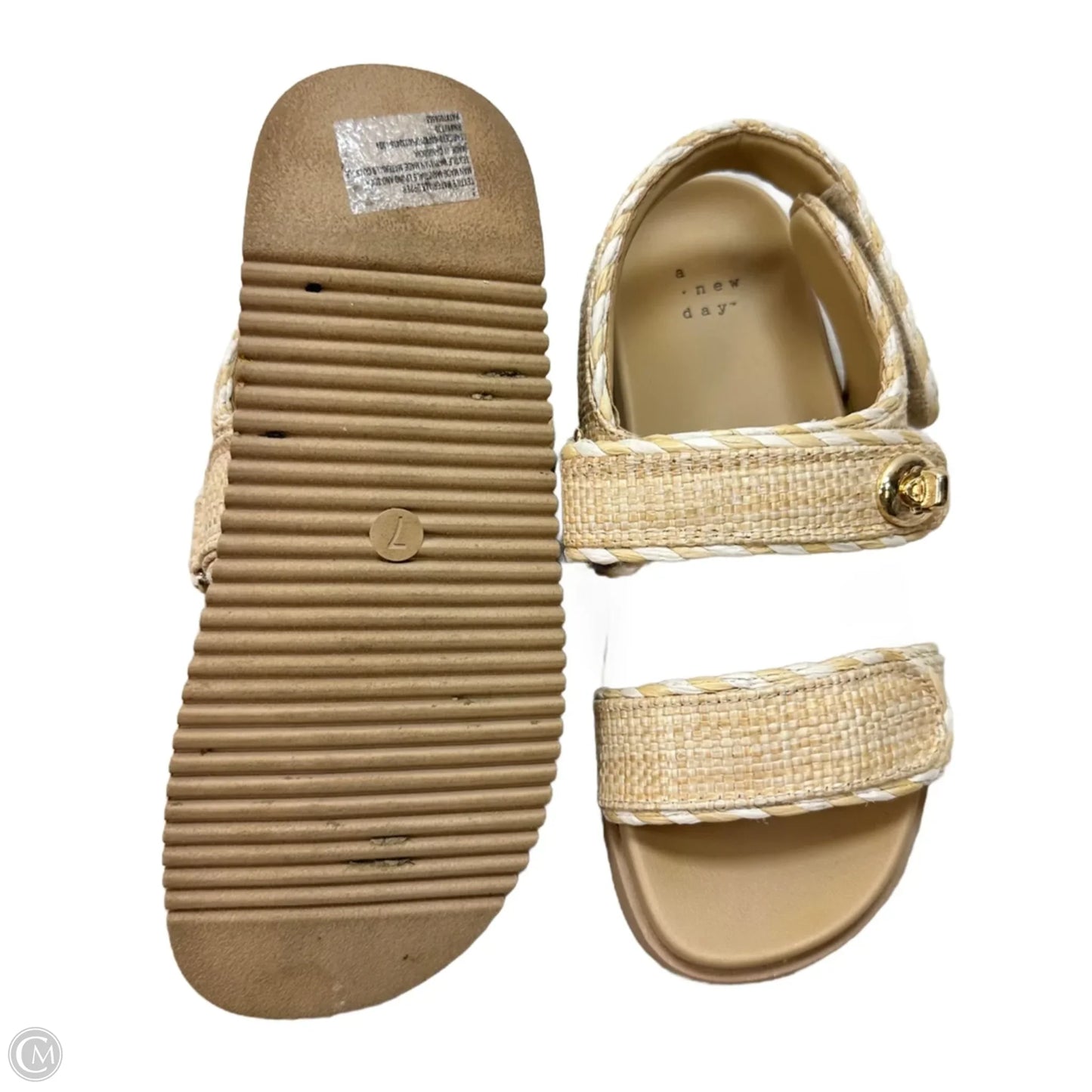 Sandals Flats By A New Day In Tan, Size: 7