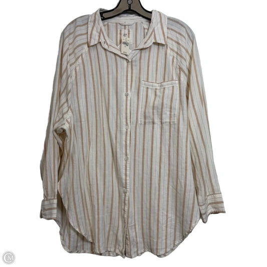 Top Long Sleeve By Aerie In Striped Pattern, Size: S