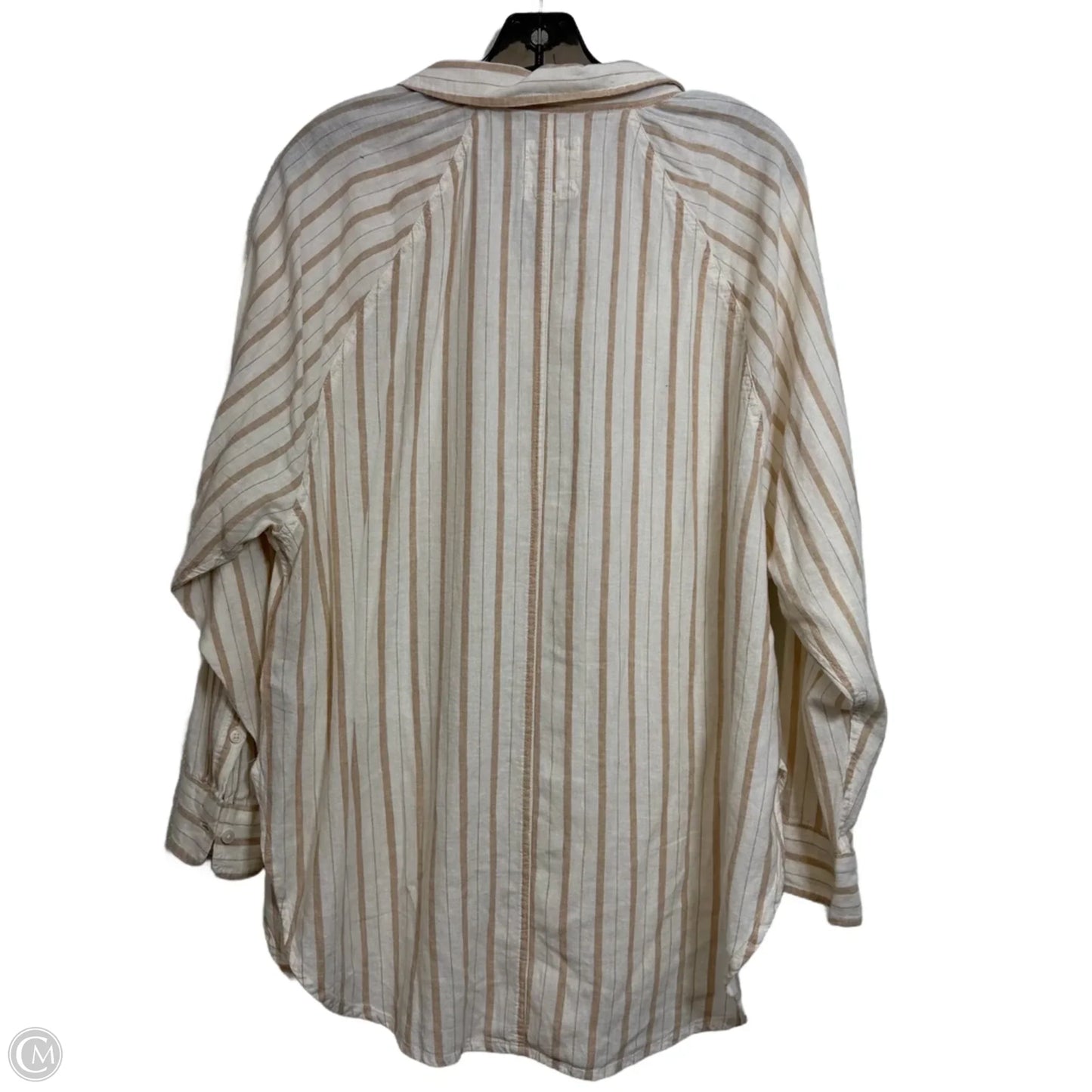 Top Long Sleeve By Aerie In Striped Pattern, Size: S