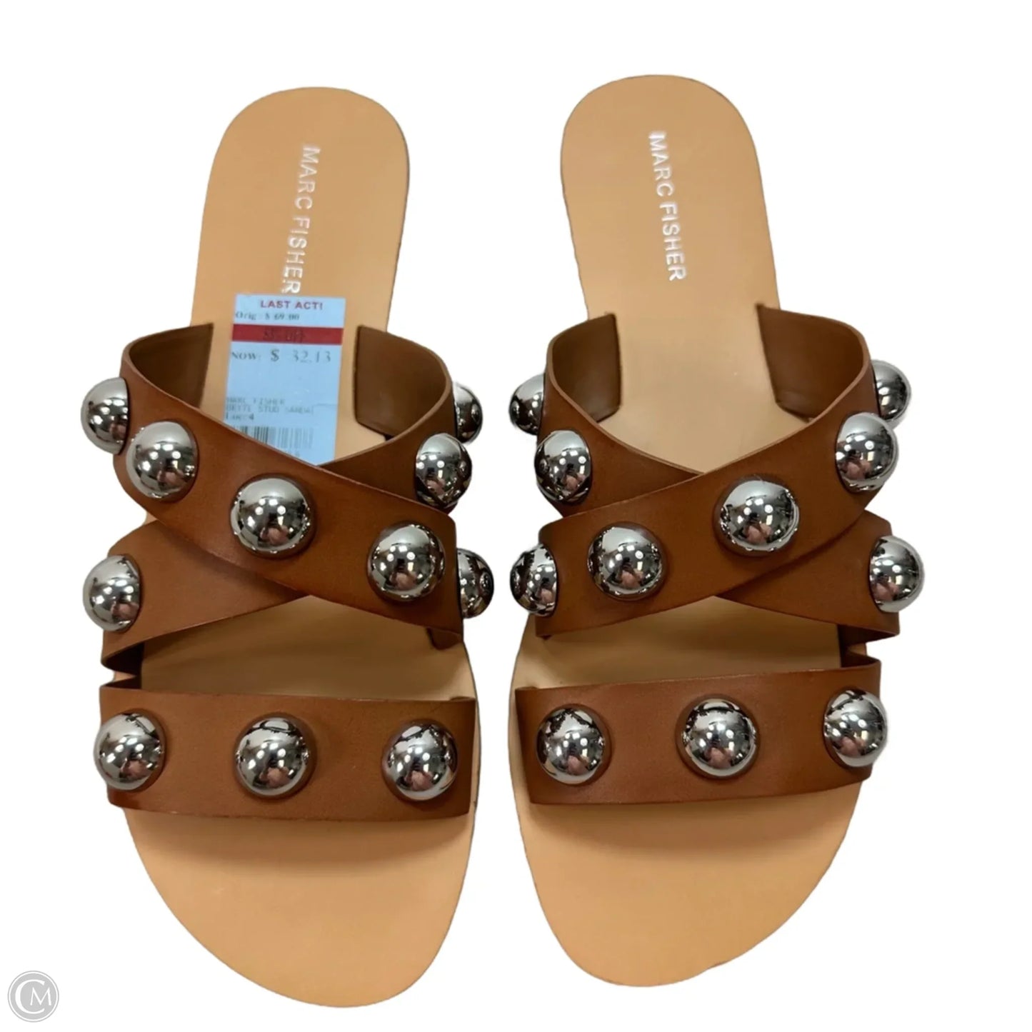 Sandals Flats By Marc Fisher In Brown, Size: 9.5