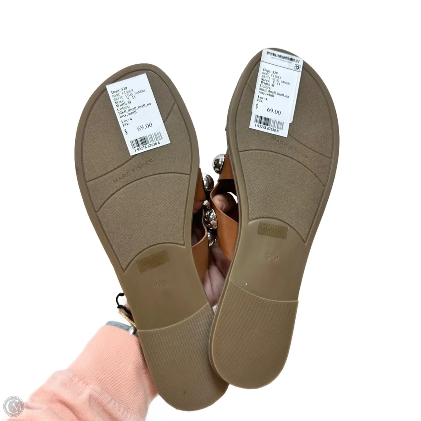 Sandals Flats By Marc Fisher In Brown, Size: 9.5