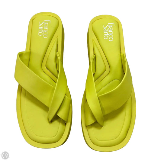 Sandals Flats By Franco Sarto In Yellow, Size: 8.5