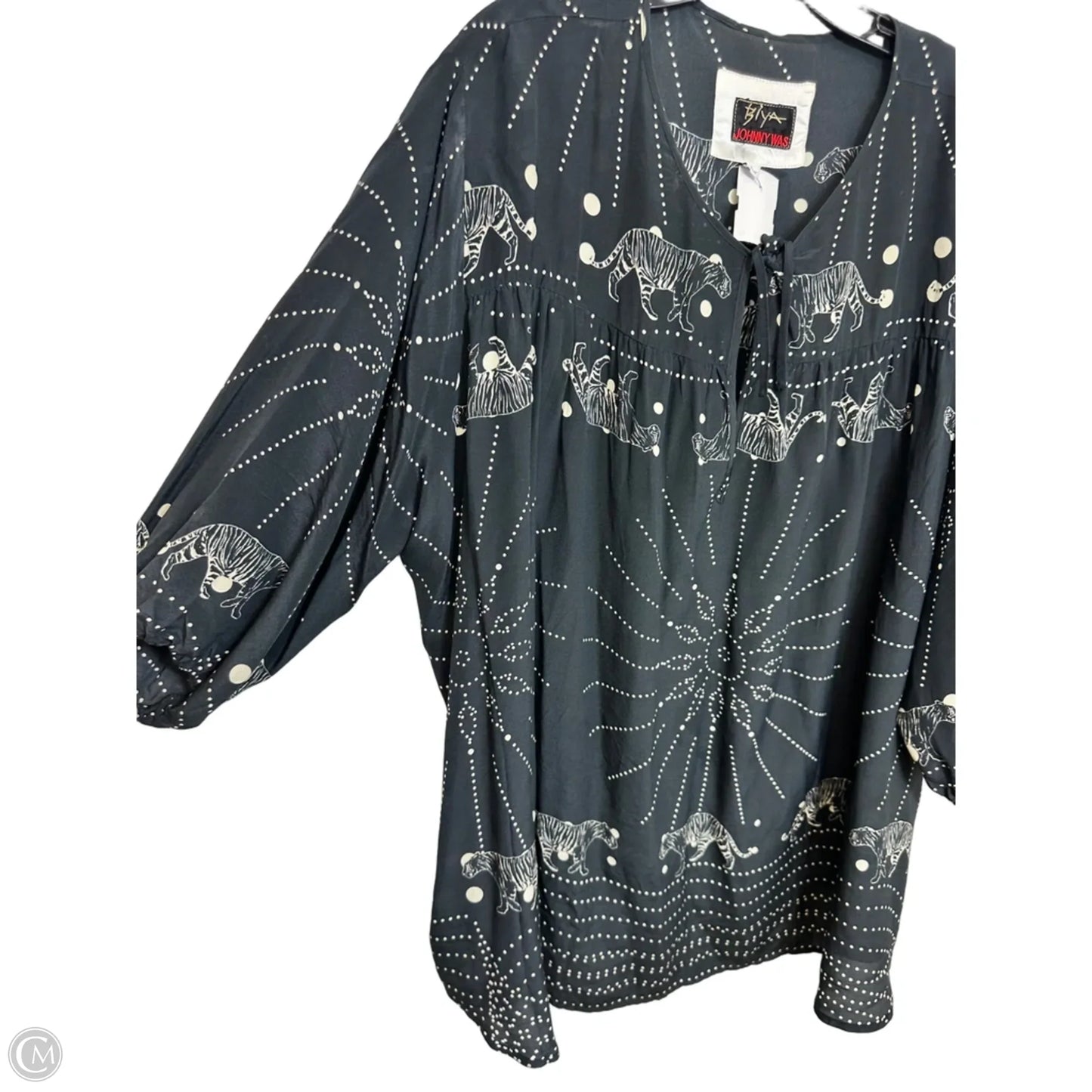 Biya Alisha blouse long sleeve By Johnny Was In Black, Size: Xl