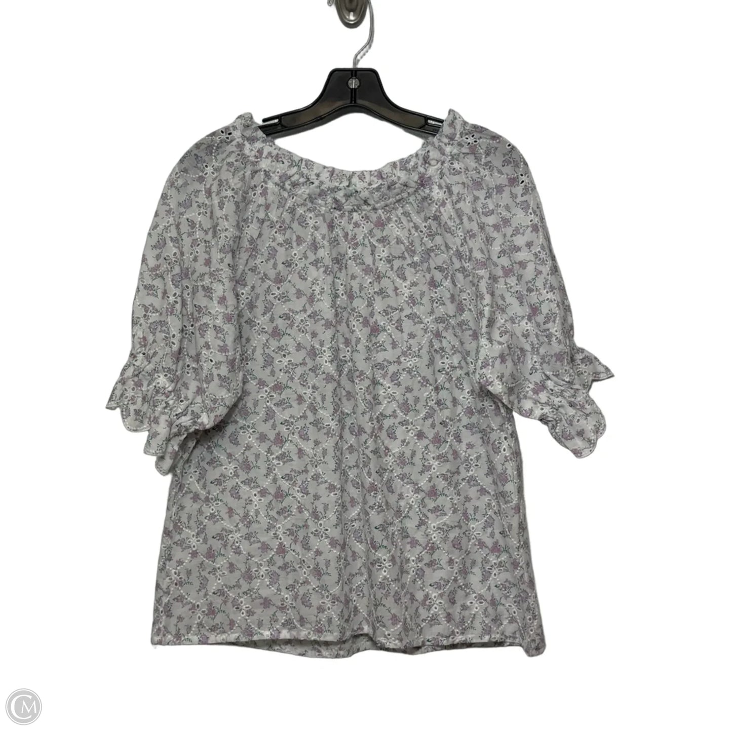 Top Short Sleeve Basic By Jennifer & Grace In Floral Print, Size: M