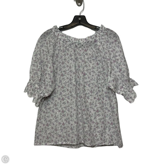 Top Short Sleeve Basic By Jennifer & Grace In Floral Print, Size: M