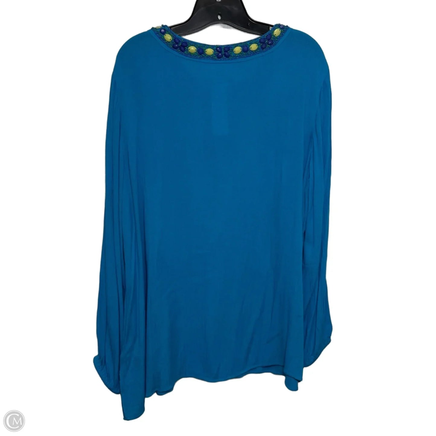 Top Long Sleeve Basic By Soft Surroundings In Blue, Size: Xl