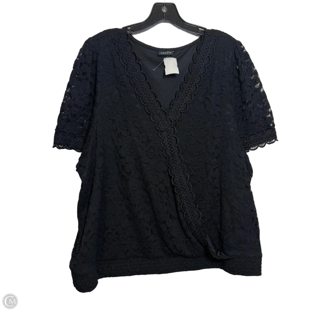 Top short Sleeve By Torrid In Black, Size: 3x