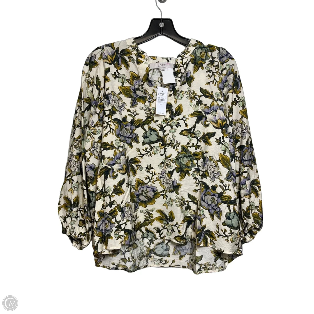 Top Long Sleeve By Loft In Geometric Pattern, Size: Xs
