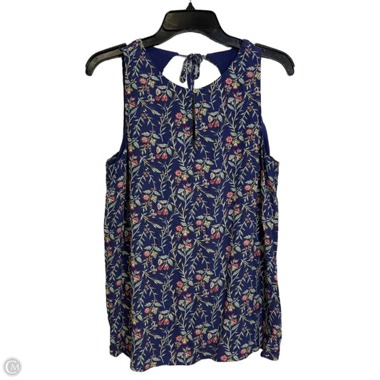 Top Sleeveless Basic By Loft In Floral Print, Size: M