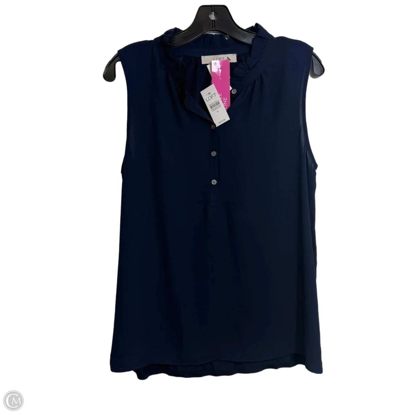 Top Sleeveless Basic By Loft In Navy, Size: M