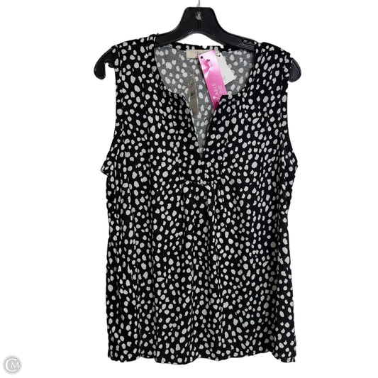 Top Sleeveless Basic By Loft In Polkadot Pattern, Size: M