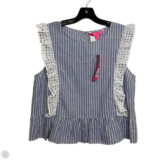 Top Sleeveless Designer By Lilly Pulitzer In Striped Pattern, Size: L