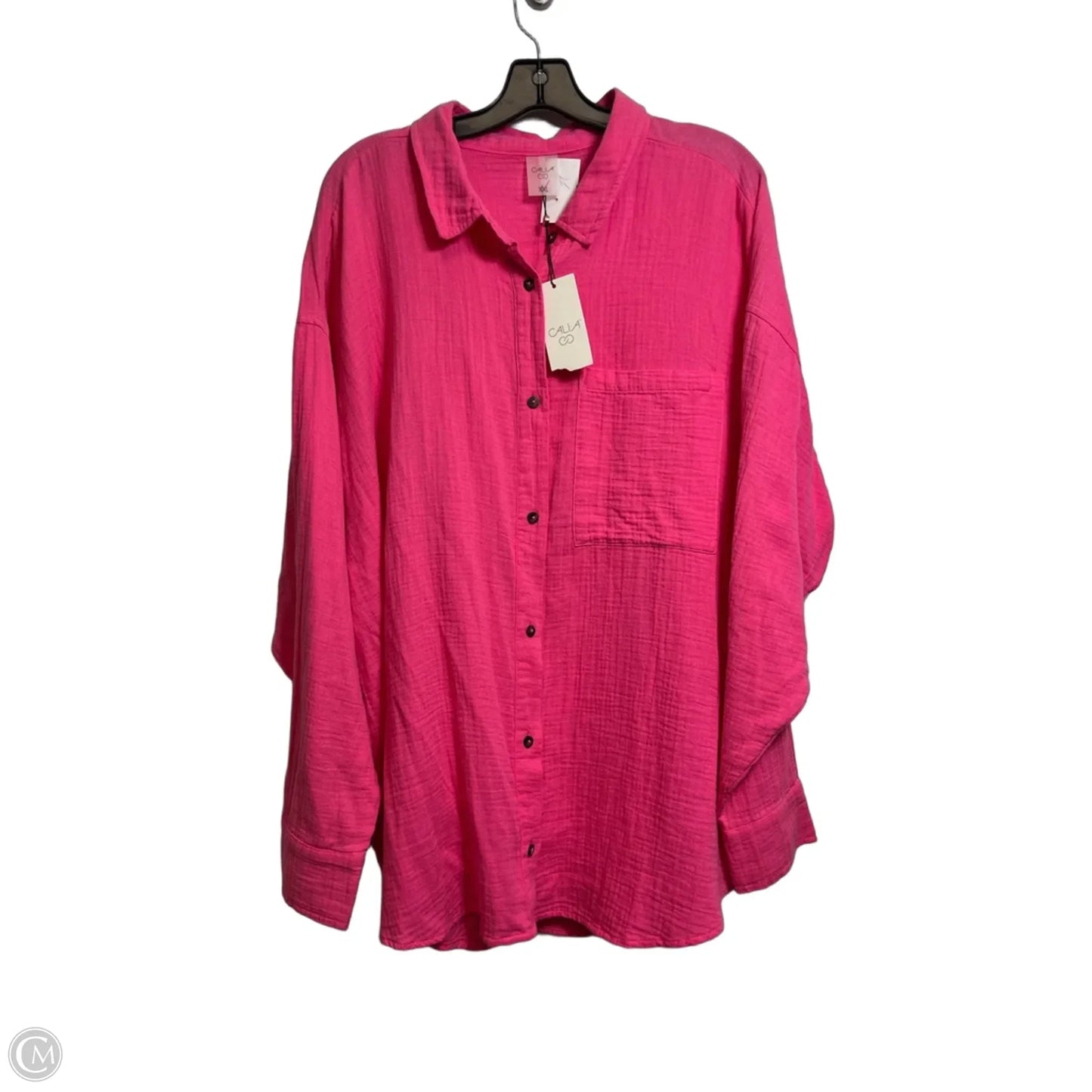Top Long Sleeve Basic By Calia In Pink, Size: Xl