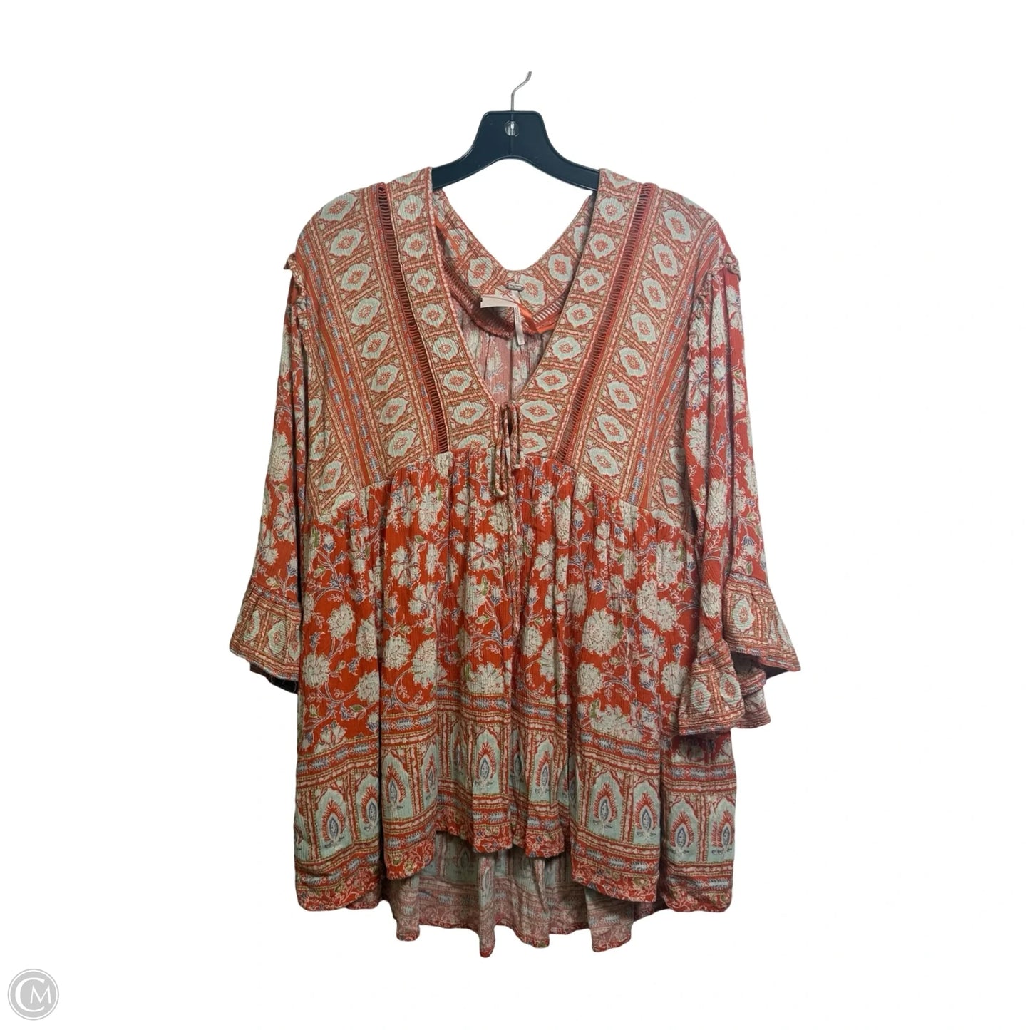 Top Long Sleeve By Free People In Orange, Size: L