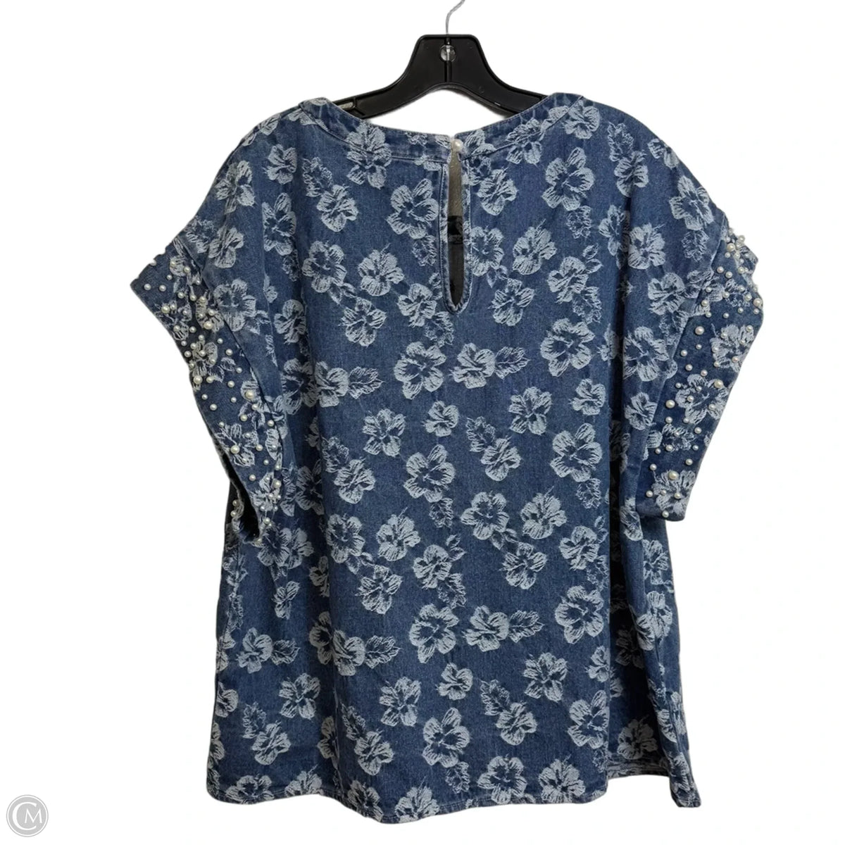 Top Sleeveless By Bibi In Blue Denim, Size: 1x