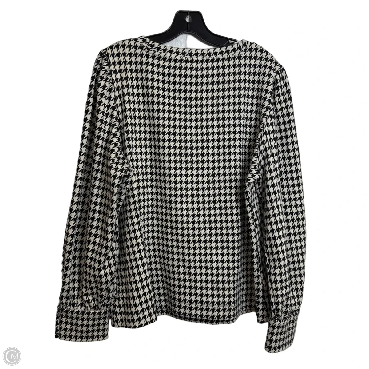 Top Long Sleeve By Talbots In Checkered Pattern, Size: Xl