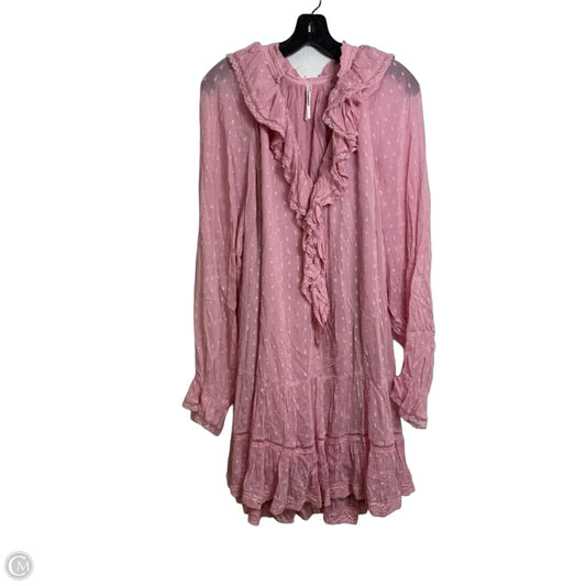Dress Casual Short By Anthropologie In Pink, Size: Xl