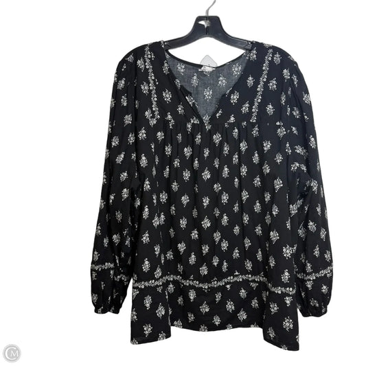 Top Long Sleeve By Maurices In Black, Size: 3x