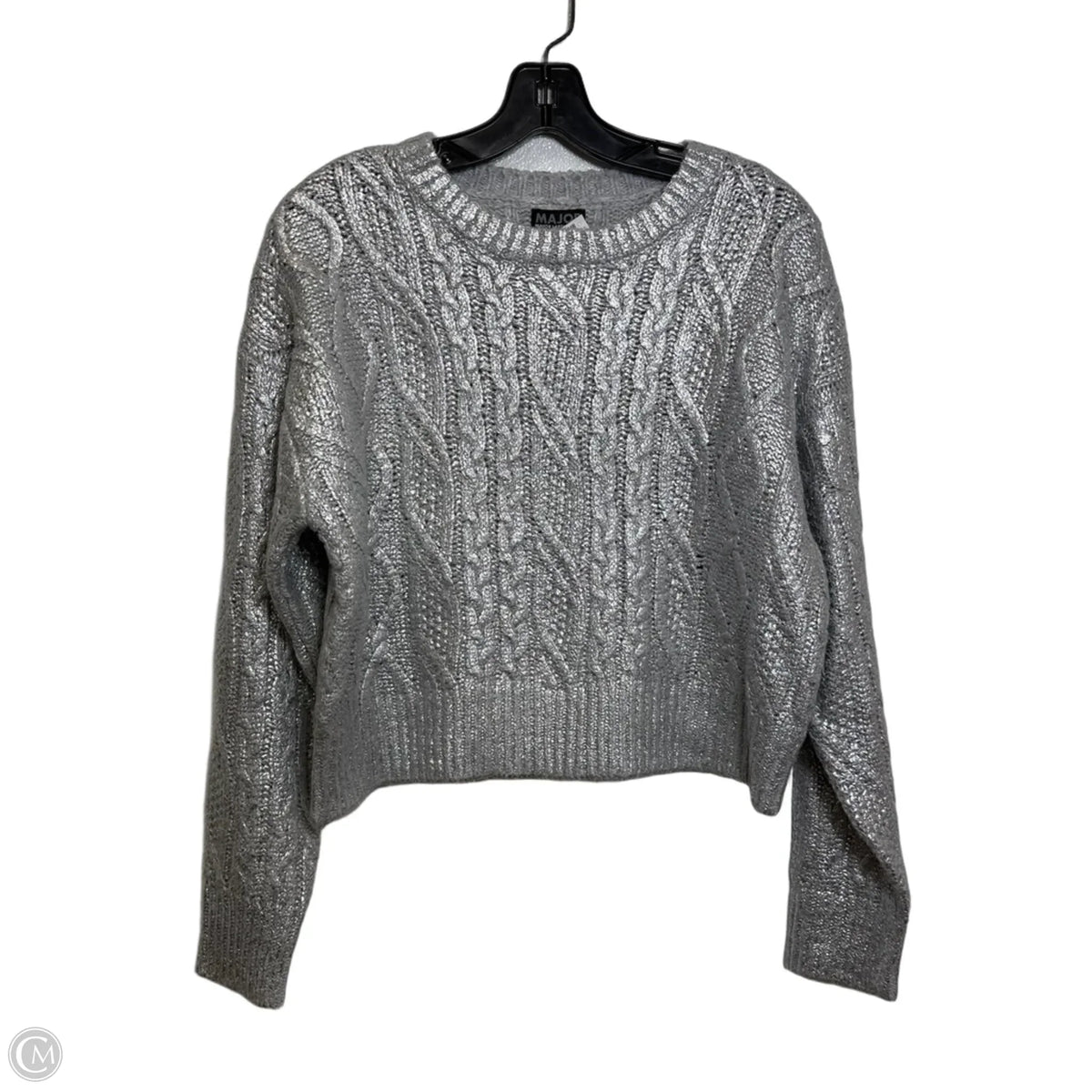Sweater By Clothes Mentor In Silver, Size: Small