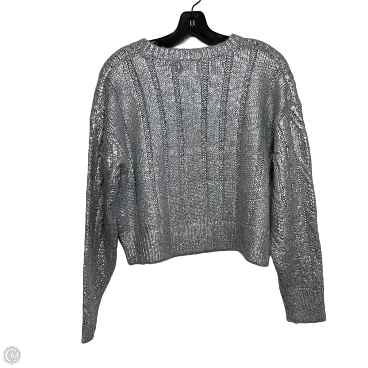 Sweater By Clothes Mentor In Silver, Size: Small