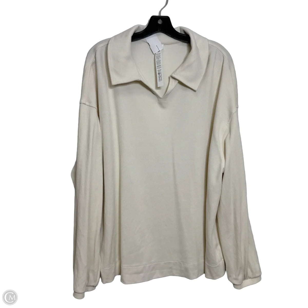 Top Long Sleeve By Lululemon In White, Size: Xl
