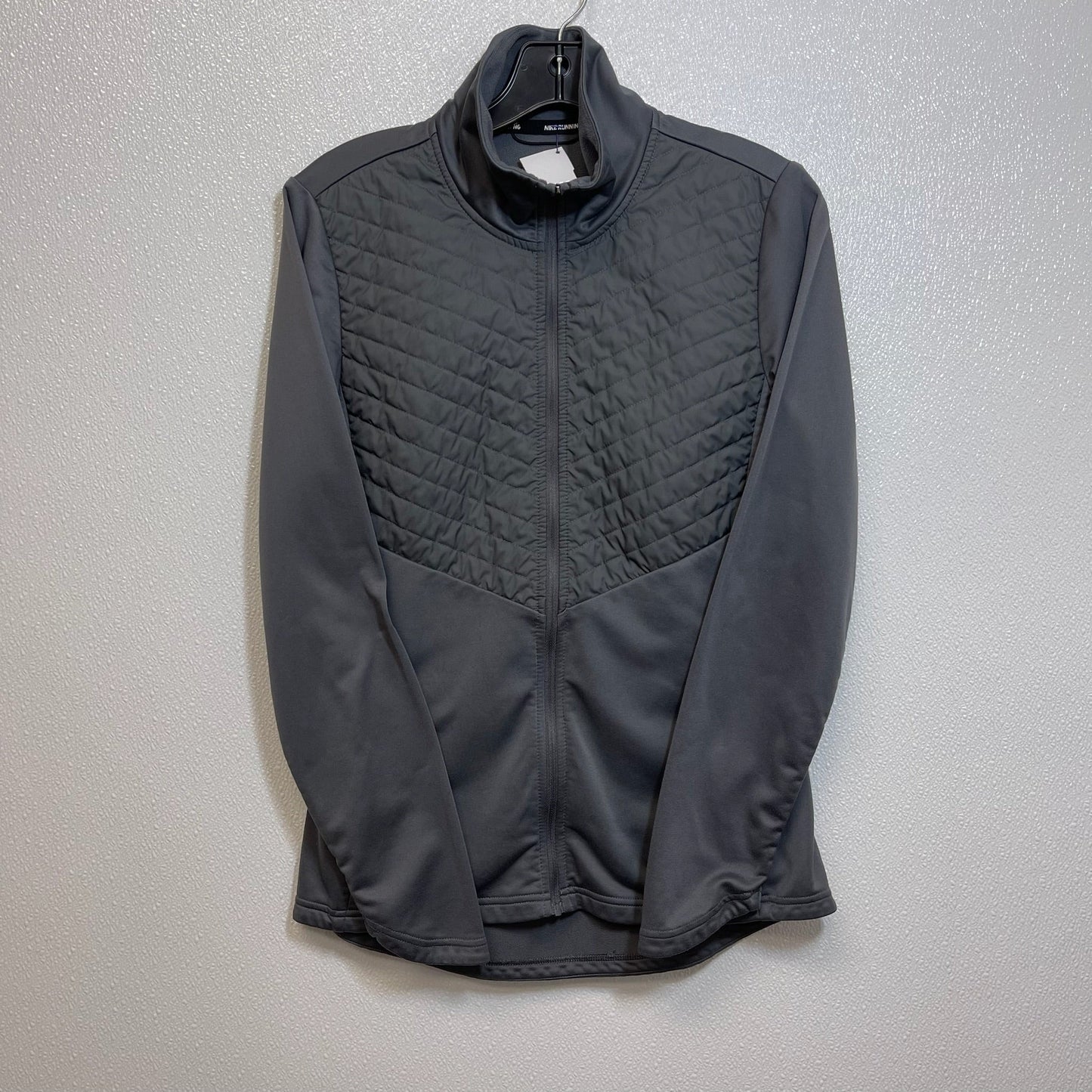 Athletic Jacket By Nike Apparel In Grey, Size: S