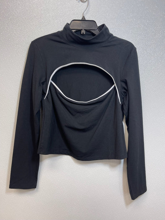 Athletic Top Long Sleeve Collar By Victorias Secret In Black, Size: Xl