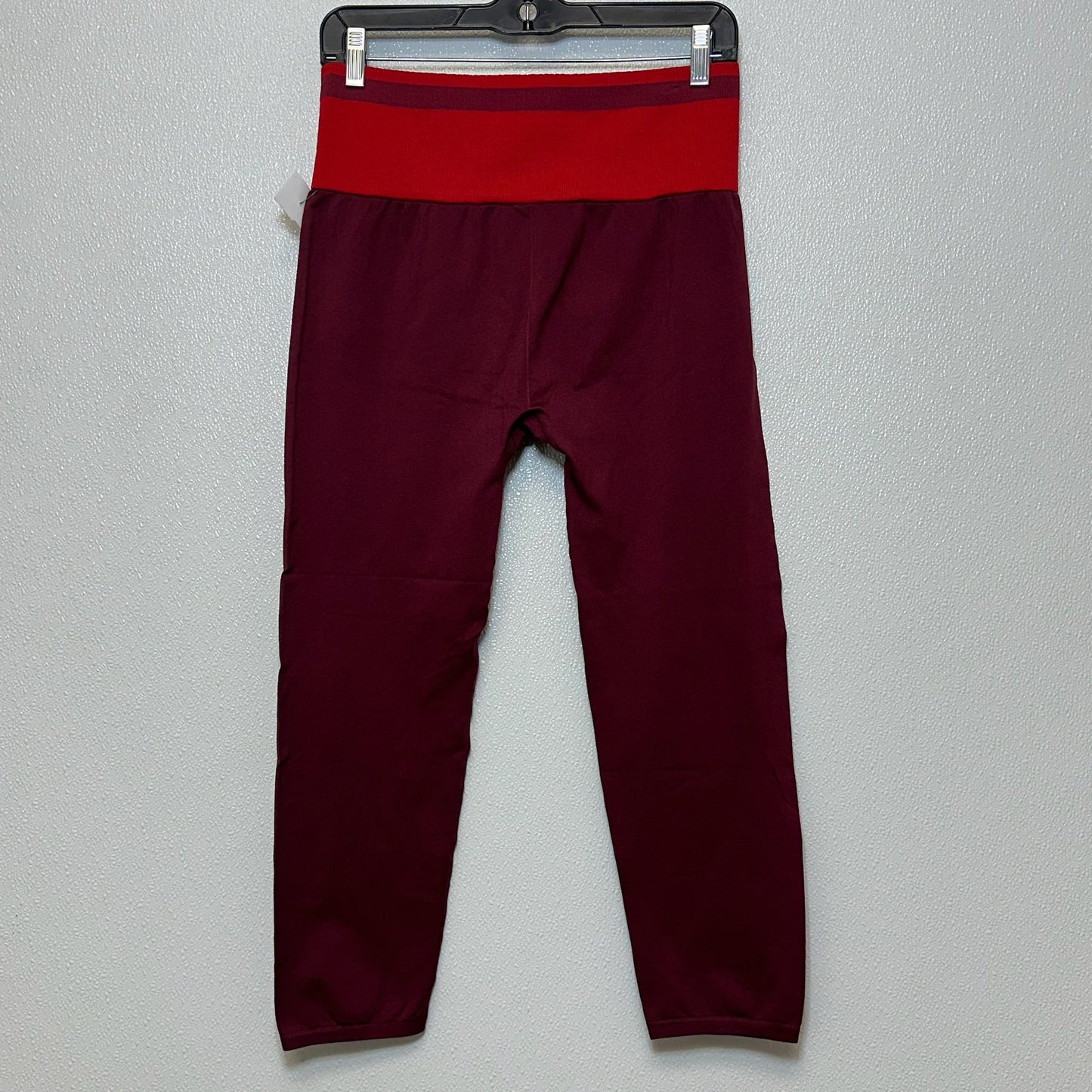 Maroon Athletic Leggings Fabletics, Size Xl