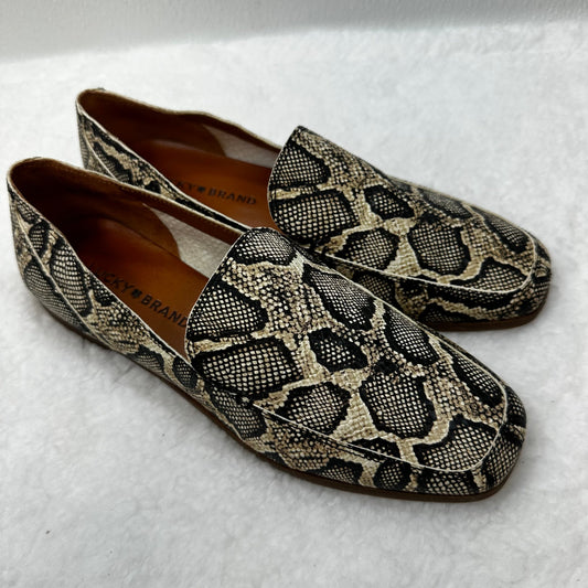 Snakeskin Print Shoes Flats Ballet Lucky Brand O, Size 7.5