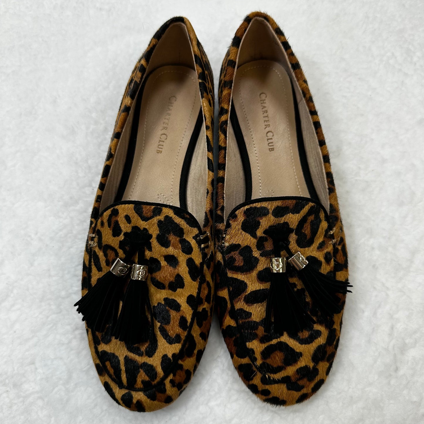Leopard Print Shoes Flats Ballet Charter Club O, Size 7.5