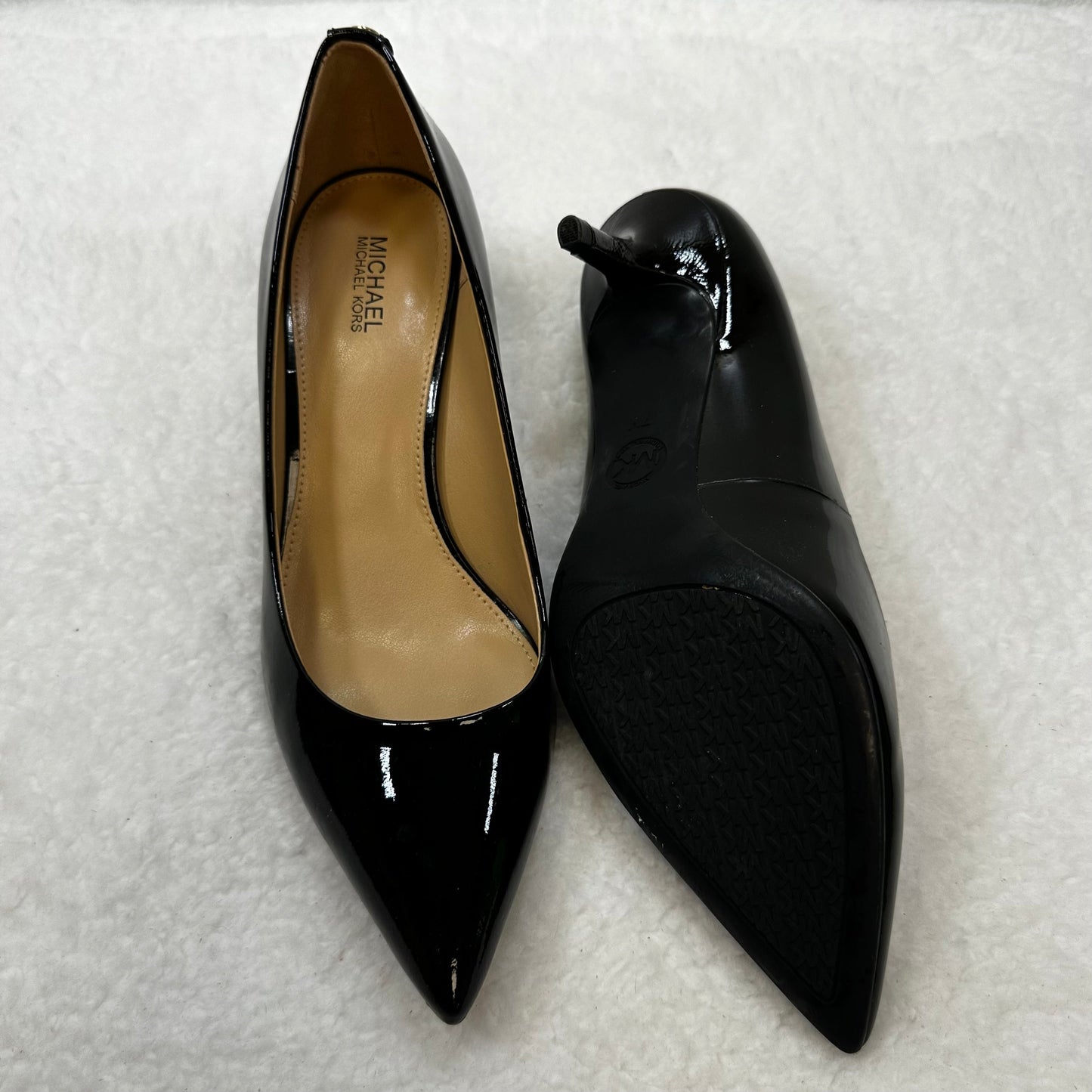 Black Shoes Heels Block Michael By Michael Kors, Size 7