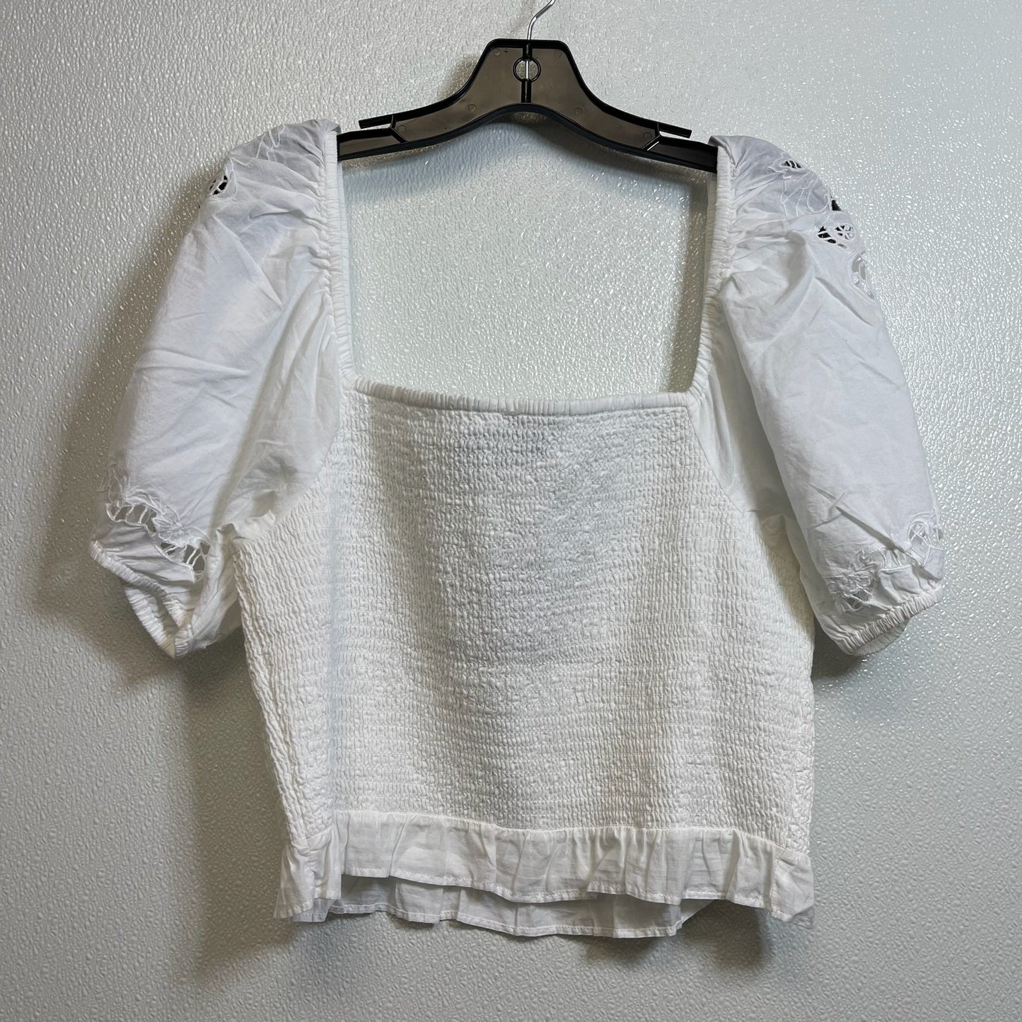 Top Short Sleeve By American Eagle In White, Size: Xl