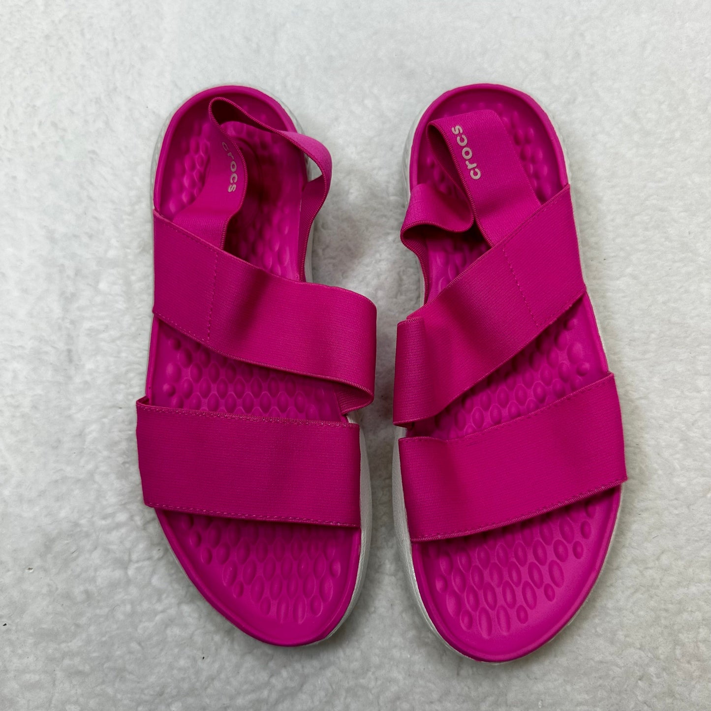 Pink Sandals Flip Flops Crocs, Size 7