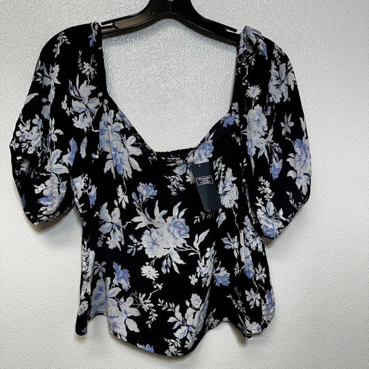 Navy Top Short Sleeve Abercrombie And Fitch, Size L