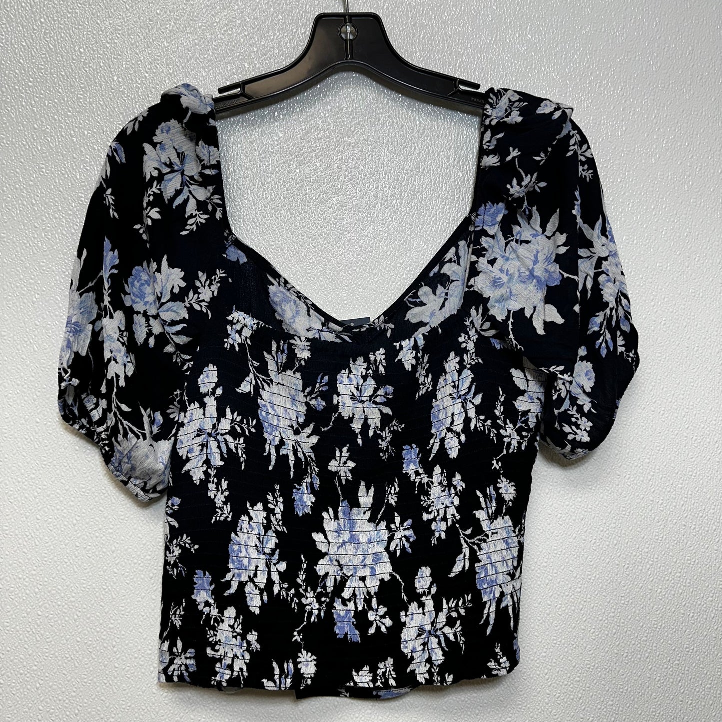 Navy Top Short Sleeve Abercrombie And Fitch, Size L