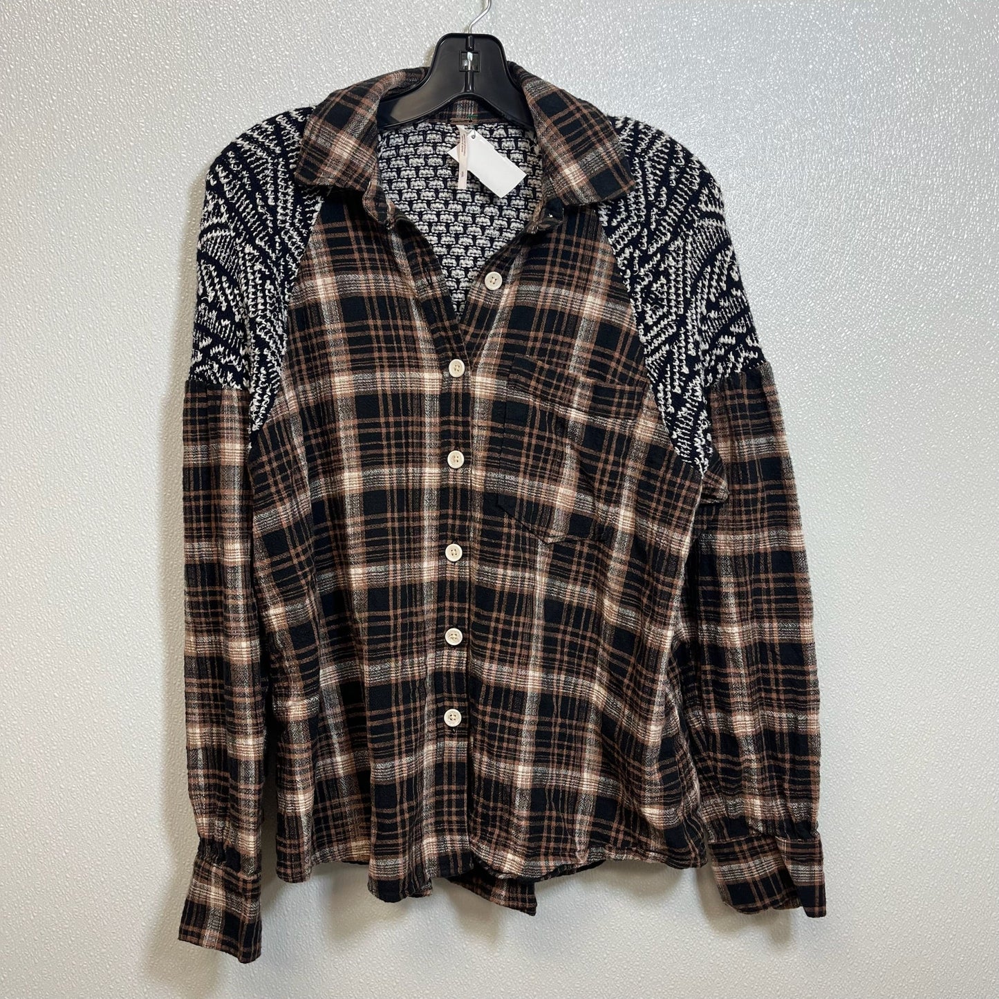 Plaid Top Long Sleeve Free People, Size S