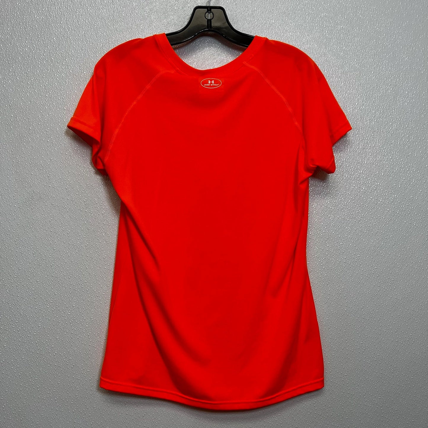 Athletic Top Short Sleeve By Under Armour In Orange, Size: M