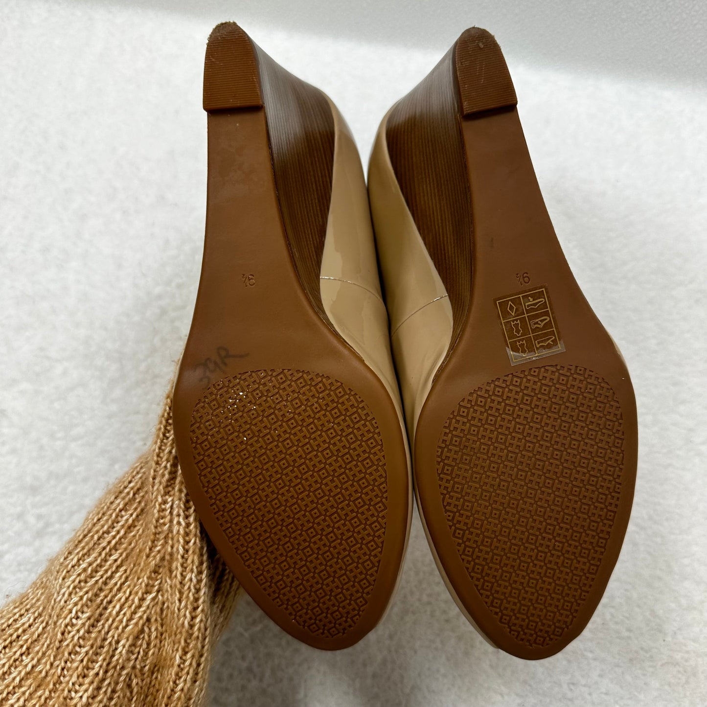 Tan Shoes Heels Wedge Tory Burch, Size 9.5