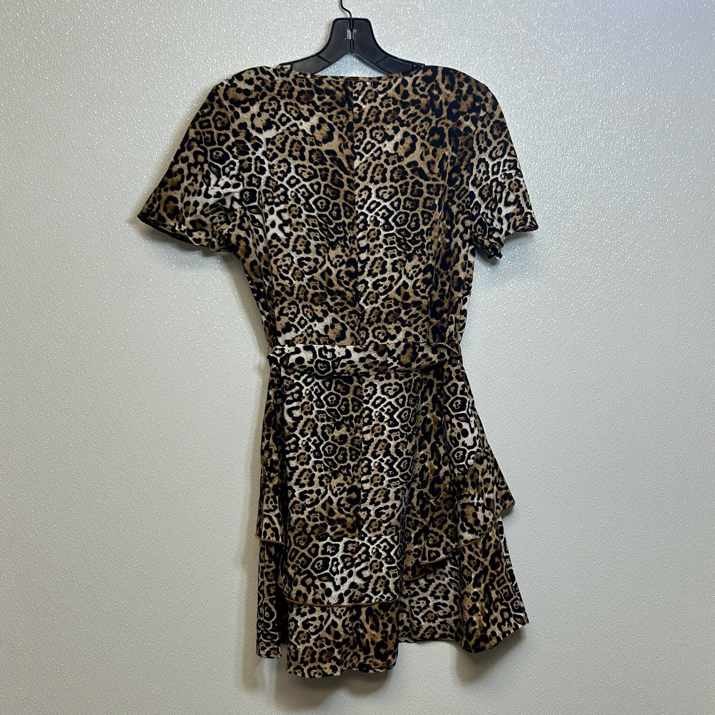 Leopard Print Dress Casual Short Clothes Mentor, Size M
