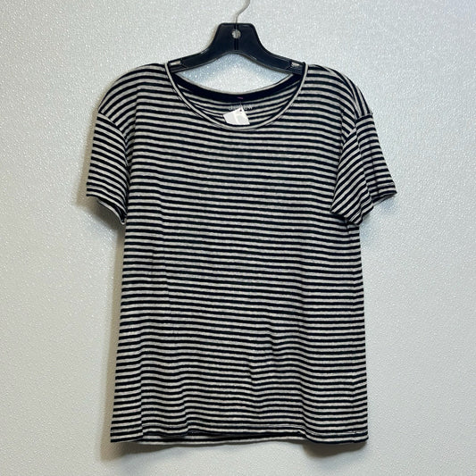 Striped Top Short Sleeve J Crew O, Size S