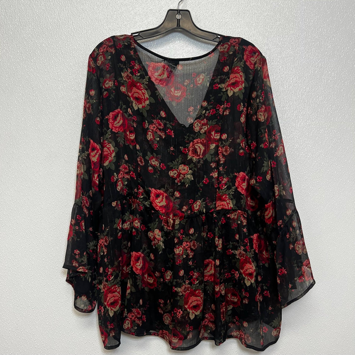 Top Long Sleeve By Torrid In Floral, Size: 3