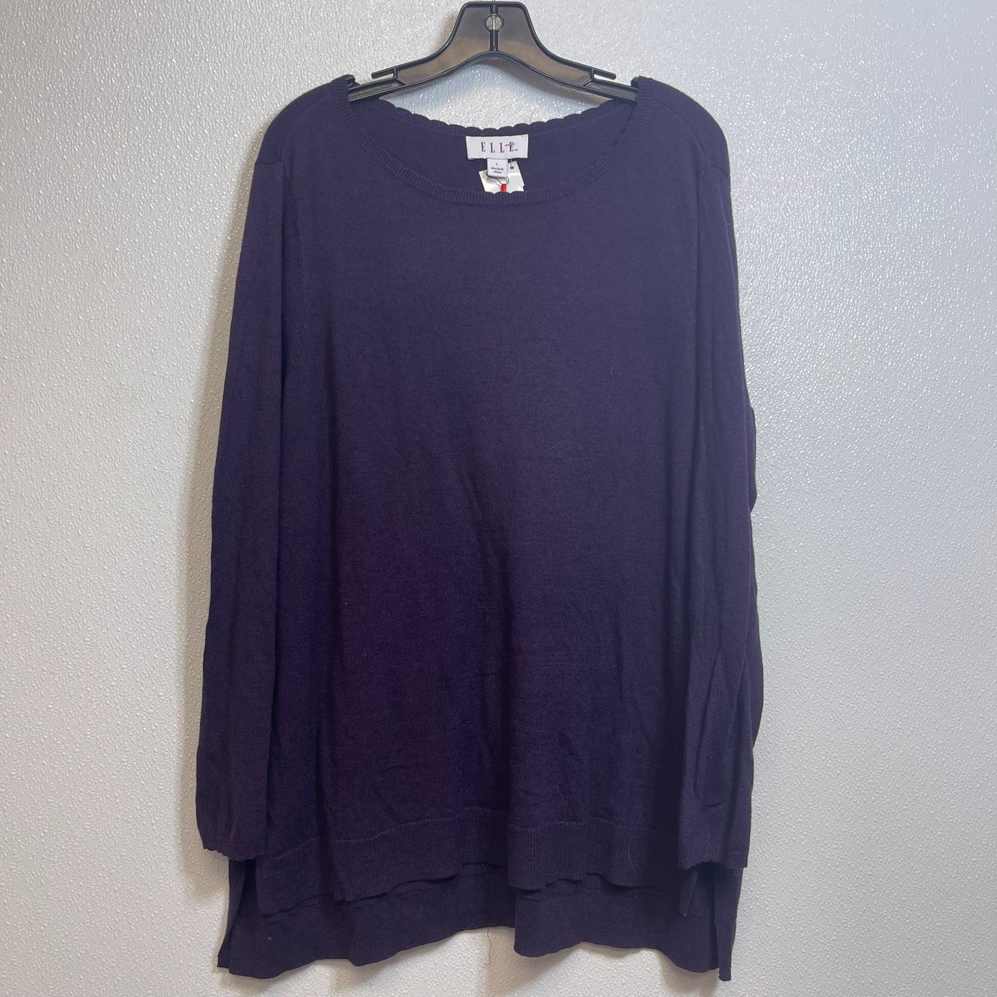 Top Long Sleeve By Elle In Purple, Size: L